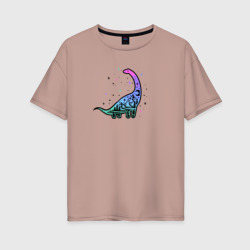Травоядный динозавр диплодок – Женская футболка хлопок Oversize с принтом купить со скидкой в -16%