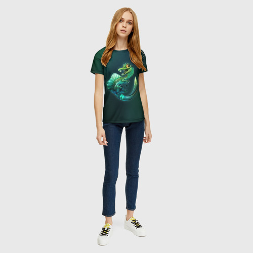 Женская футболка 3D Динозавр спинозавр, цвет 3D печать - фото 5
