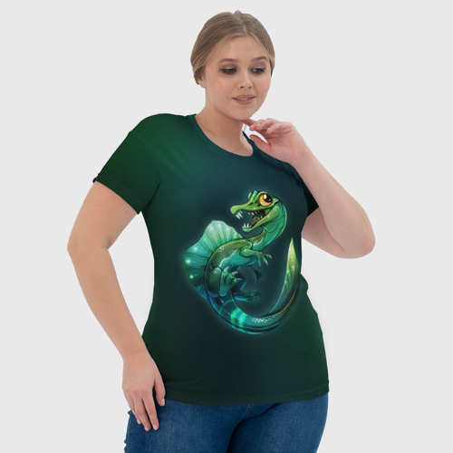Женская футболка 3D Динозавр спинозавр, цвет 3D печать - фото 6