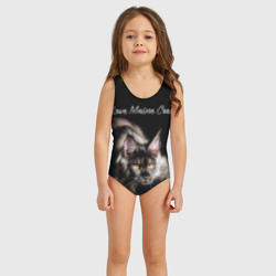 Детский купальник 3D Я люблю Мейн-Кунов