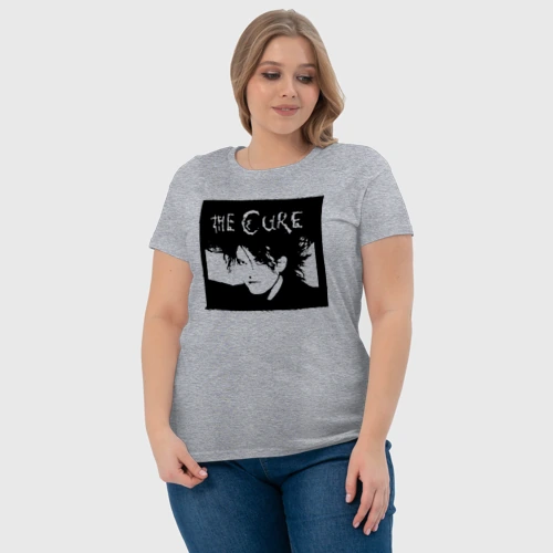 Женская футболка хлопок с принтом The Cure Роберт Смит, фото #4