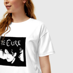 Женская футболка хлопок Oversize The Cure Роберт Смит - фото 2