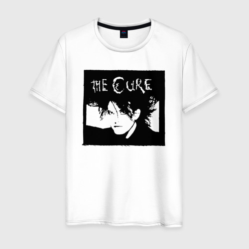 Мужская футболка из хлопка с принтом The Cure Роберт Смит, вид спереди №1