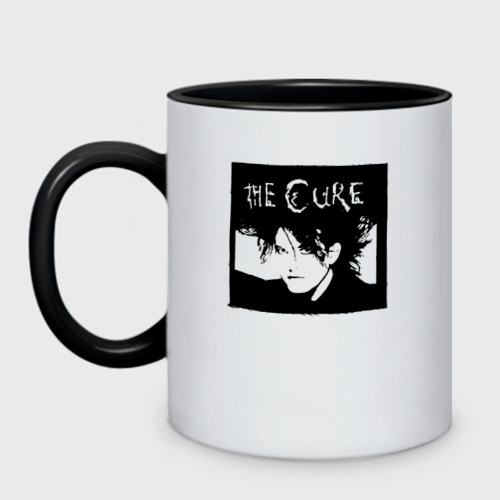 Кружка двухцветная The Cure Роберт Смит, цвет белый + черный