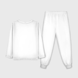 Пижама с принтом The Cure лого для ребенка, вид сзади №1. Цвет основы: белый