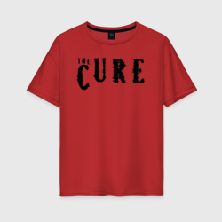 Женская футболка хлопок Oversize The Cure лого