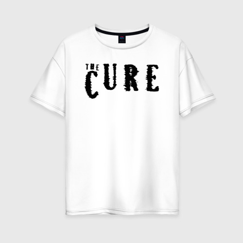 Женская футболка хлопок Oversize The Cure лого