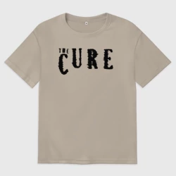 Женская футболка хлопок Oversize The Cure лого