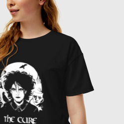 Женская футболка хлопок Oversize The Cure арт Роберт Смит - фото 2