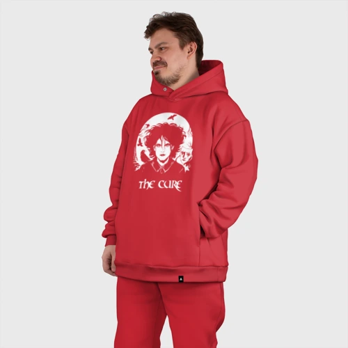Мужской костюм oversize хлопок с принтом The Cure арт Роберт Смит, фото #5