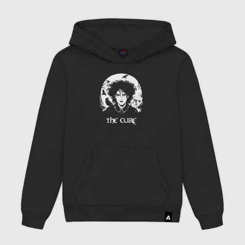 Мужская толстовка хлопок с принтом The Cure арт Роберт Смит, вид спереди #2