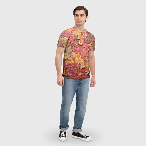 Мужская футболка 3D Фактура ржавого железа, цвет 3D печать - фото 5