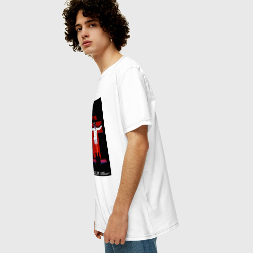 Мужская футболка хлопок Oversize Евангелион Лилит, цвет белый - фото 5
