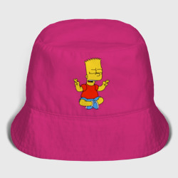 Детская панама хлопок Барт Симпсон - сидит со скрещенными пальцами