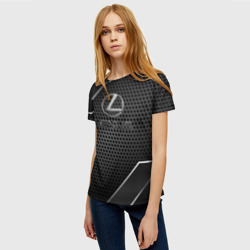 Женская футболка 3D Lexus Карбон - фото 2