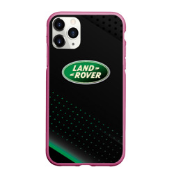 Чехол для iPhone 11 Pro матовый Land Rover Зелёная абстракция