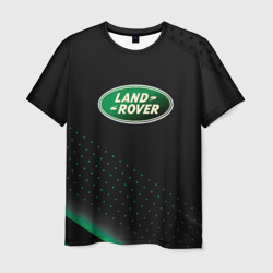 Мужская футболка 3D Land Rover Зелёная абстракция
