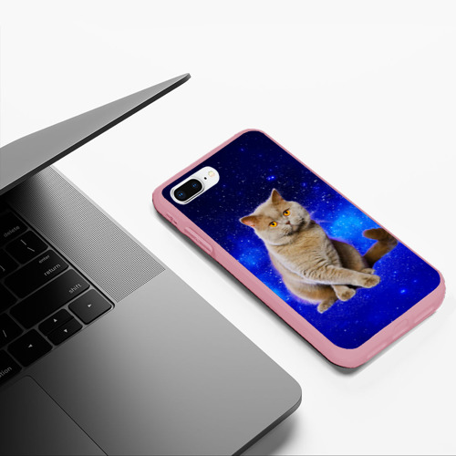 Чехол для iPhone 7Plus/8 Plus матовый с принтом Британский кот на фоне  звёздного неба, фото #5