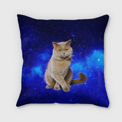 Подушка 3D Британский кот на фоне звёздного неба