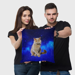 Подушка 3D Британский кот на фоне звёздного неба - фото 2