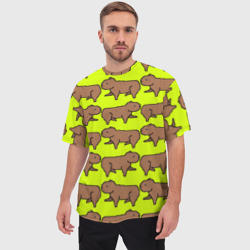 Мужская футболка oversize 3D Капибара Пикси - фото 2