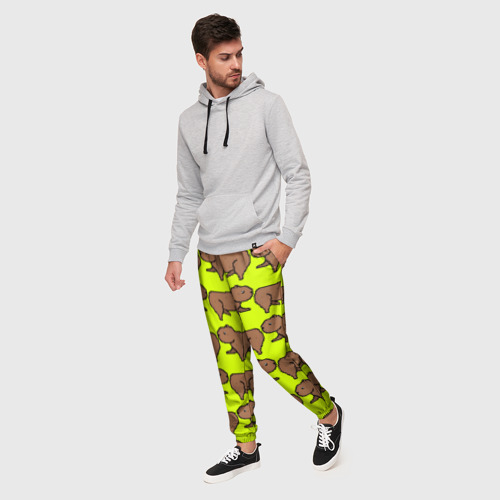 Мужские брюки 3D Капибара Пикси, цвет 3D печать - фото 3