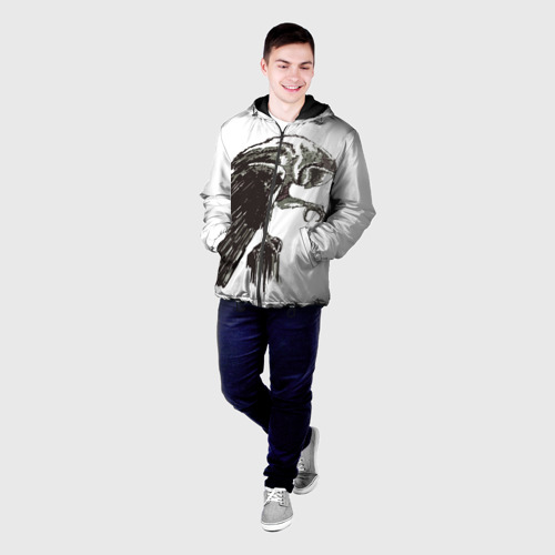Мужская куртка 3D с принтом Graphic owl, фото на моделе #1