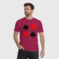 Мужская футболка хлопок Четыре масти игральных карт - фото 2