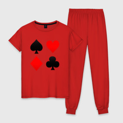 Женская пижама хлопок Четыре масти игральных карт