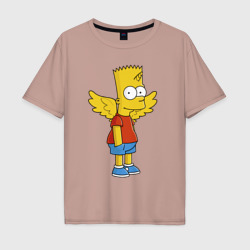 Барт Симпсон - единорог – Мужская футболка хлопок Oversize с принтом купить со скидкой в -16%