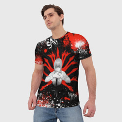 Мужская футболка 3D Макима : Человек-бензопила - фото 2