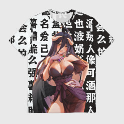 Мужская футболка 3D Альбедо - Повелитель тьмы аниме