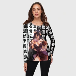 Женский лонгслив 3D Альбедо - Повелитель тьмы аниме - фото 2