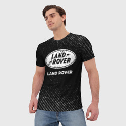 Мужская футболка 3D Land Rover с потертостями на темном фоне - фото 2