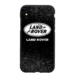 Чехол для iPhone XS Max матовый Land Rover с потертостями на темном фоне