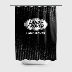 Штора 3D для ванной Land Rover с потертостями на темном фоне