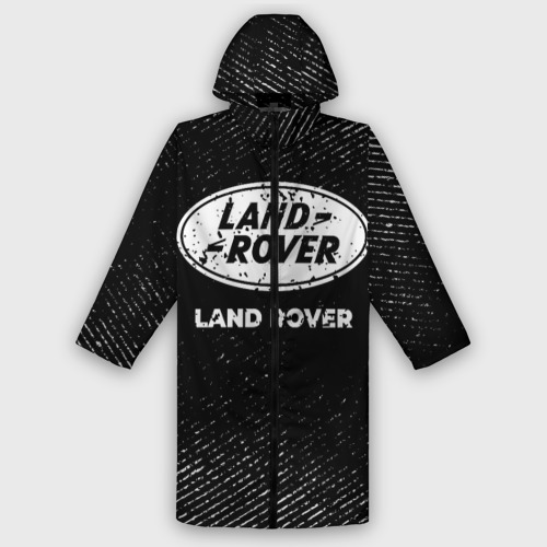 Женский дождевик 3D Land Rover с потертостями на темном фоне, цвет белый