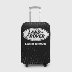 Чехол для чемодана 3D Land Rover с потертостями на темном фоне