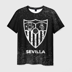 Sevilla с потертостями на темном фоне – Футболка с принтом купить со скидкой в -26%