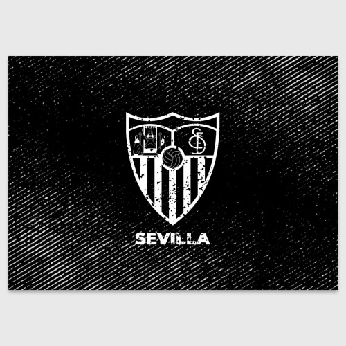 Поздравительная открытка Sevilla с потертостями на темном фоне, цвет белый