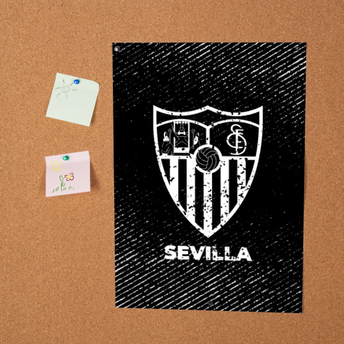 Постер Sevilla с потертостями на темном фоне - фото 2