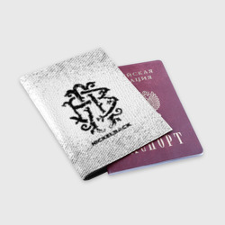 Обложка для паспорта матовая кожа Nickelback с потертостями на светлом фоне - фото 2