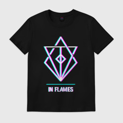 Мужская футболка хлопок In Flames glitch rock