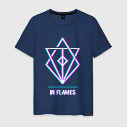 In Flames glitch rock – Мужская футболка хлопок с принтом купить со скидкой в -20%