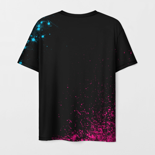 Мужская футболка 3D Disturbed - neon gradient, цвет 3D печать - фото 2