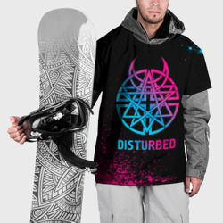 Накидка на куртку 3D Disturbed - neon gradient