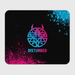 Прямоугольный коврик для мышки Disturbed - neon gradient