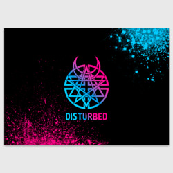 Поздравительная открытка Disturbed - neon gradient