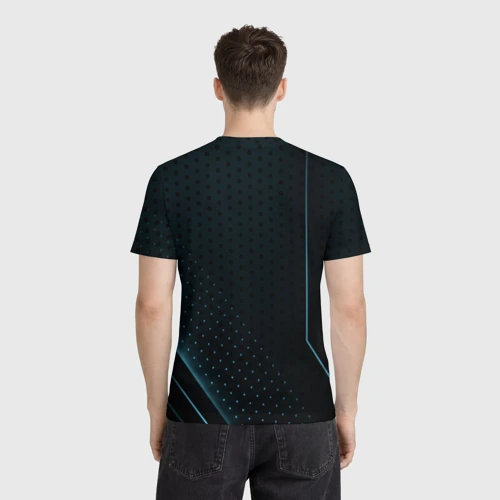 Мужская футболка 3D с принтом Geely Абстракция, вид сзади #2