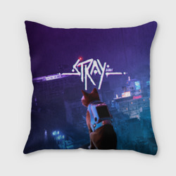 Подушка 3D Stray кот неон